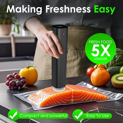 Elxis Vacuum Sealer + 30 Reusable Zipper Bags