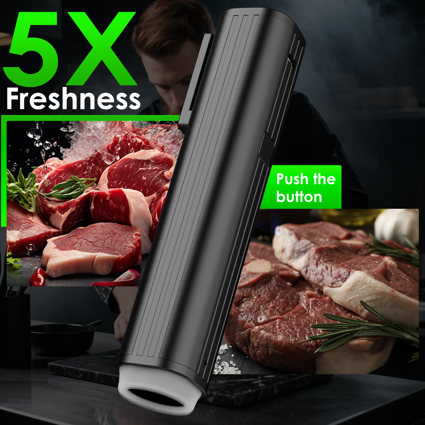 Elxis Vacuum Sealer + 30 Reusable Zipper Bags